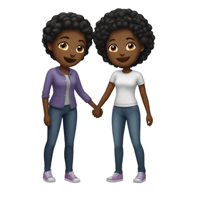 black lesbian couple in love  sticker