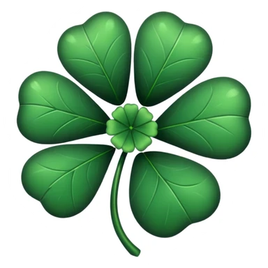 Black four leaf clover sticker
