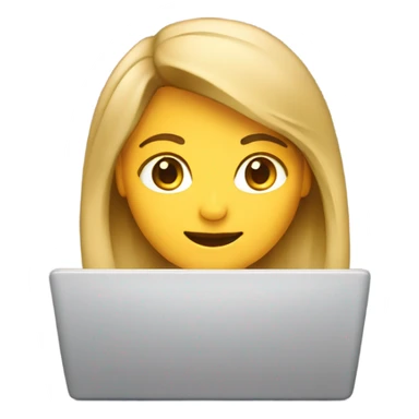 Mujer castaña rubia degradado laptop sticker