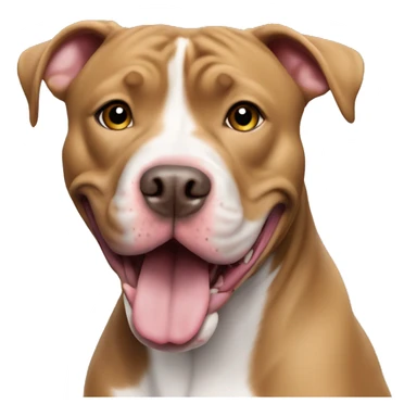 Pit bull saying hi sticker