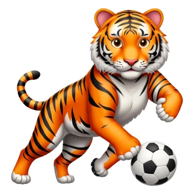 Bengal tiger playing football in Cincinnati sticker