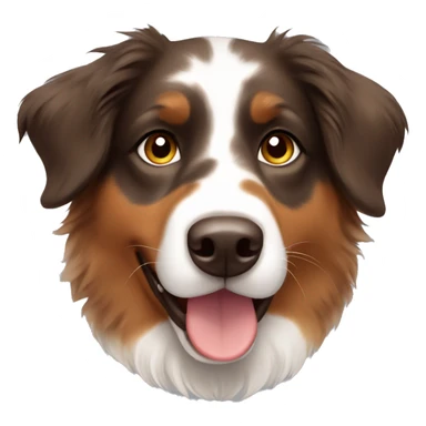 Brown Australian shepherd girl sticker