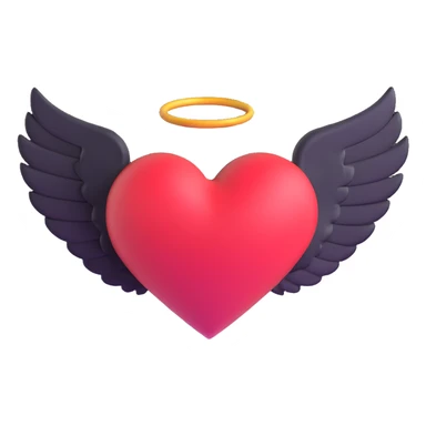 heart with wings sticker