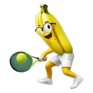 Banana won a tennis tournament sticker