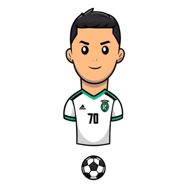 Cristiano Ronaldo, famous soccer player sticker
