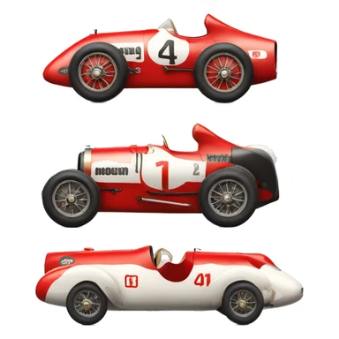 red vintage racing car sticker