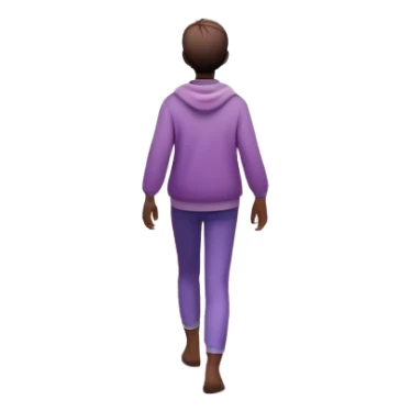 A small figure walks back across a foggy bridge, holding soft pink and purple orbs in each hand—symbolizing compassion and forgiveness. A gentle heart aura trails behind them, showing healing in motion. sticker