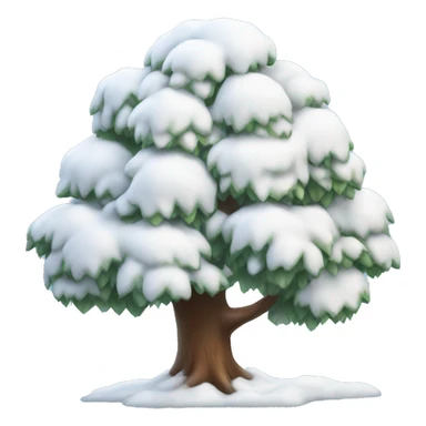 tree covered in snow sticker