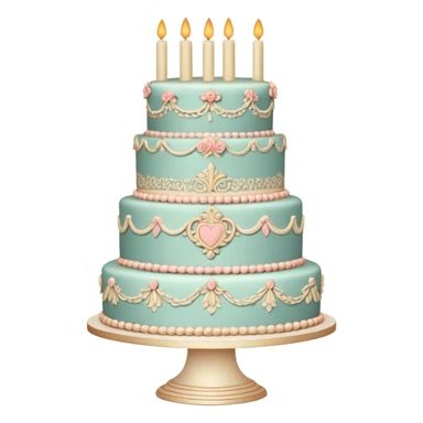 Vintage Cake Lambeth Decoration sticker
