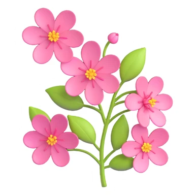 pink sakura cherry flower, remove background sticker