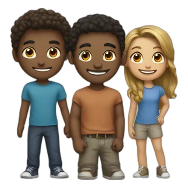 a group of friends sticker