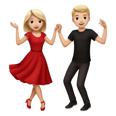 Wow good now just change the colour of dress girl red boy black dance sticker