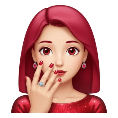 glitter rubi married ring sticker