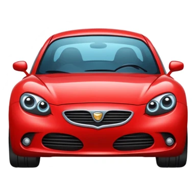 cartoon style red modern car sticker