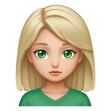 blonde girl with green eyes sticker