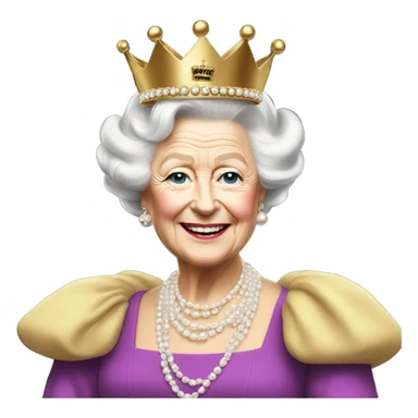 Queen Elizabeth DJ sticker