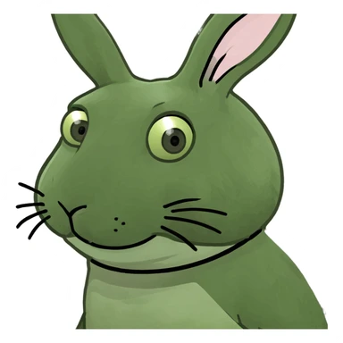 grey rabbit  sticker