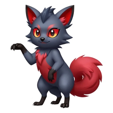 Zorua-Fakémon-hybrid-creature (full body)  sticker