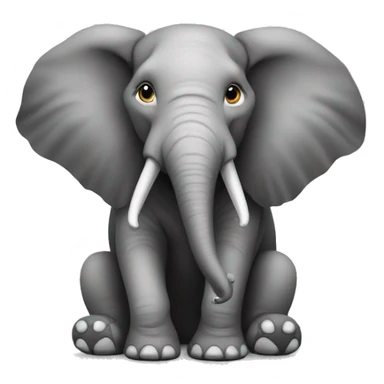Image d'un éléphant assis sticker