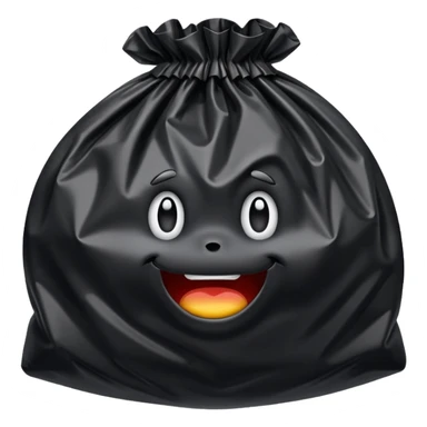 Bag Plastic black sticker