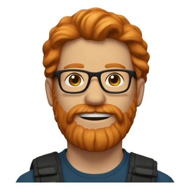 Ronnie Mcnutt, a ginger man with glasses, a beard and long ginger hair. sticker