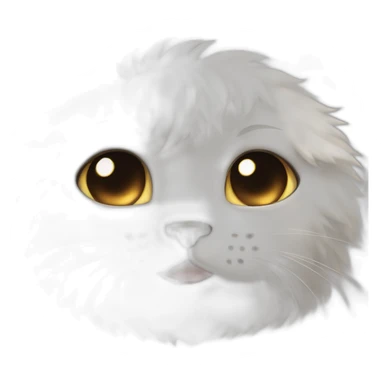 Crying cat fluffy sticker