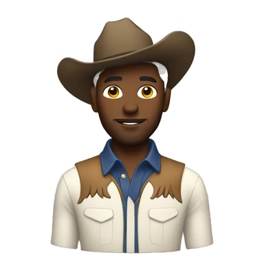 White cowboy  sticker