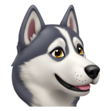 Husky dando un beso  sticker
