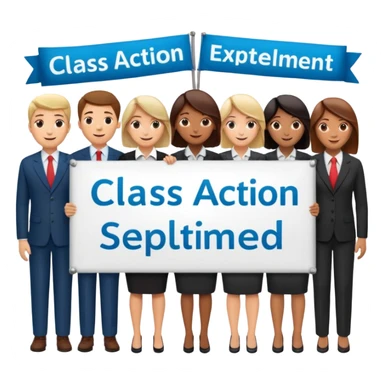 Class action settlements explain: When companies break the law or mislead customers, they are forced to pay settlements that money belongs to you.  sticker