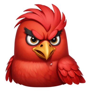 bird angry red sticker