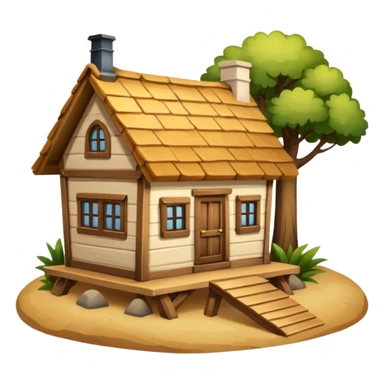 Petite maison indiquant le.depart d 1 voyage  sticker