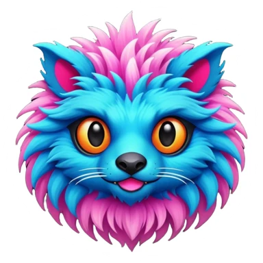 Dark vibrant pastel bright neon colorful edgy exotic painted Fakémon-Pokémon-Vernid-creature sticker