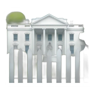 White house behind fence sticker