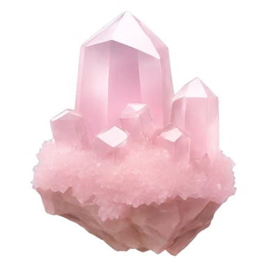 Light pink quartz crystal cluster  sticker