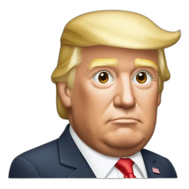 double chinned donald trump sticker