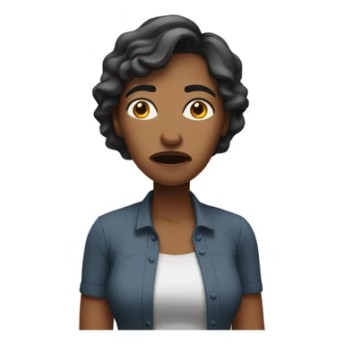 Woman with disgusted face  sticker