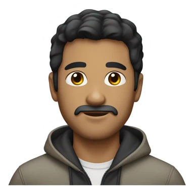 A man with black hair casual outfit sticker