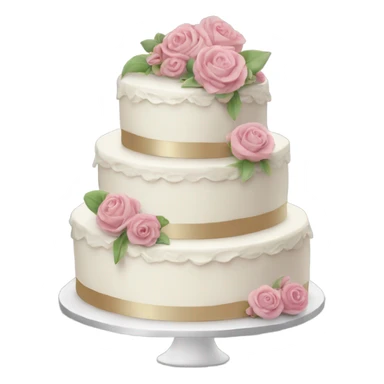Wedding cake with 3 flora sticker