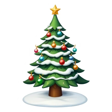 Snowed in christmas tree sticker