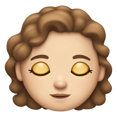 White girl with frekles Brown hair sleeping  sticker