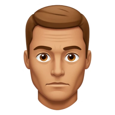 Make an emoji with a big jaw line and a alpha masculine look sticker
