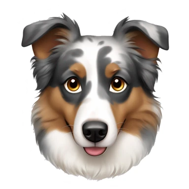 Tan brown grey white Australian shepherd  sticker