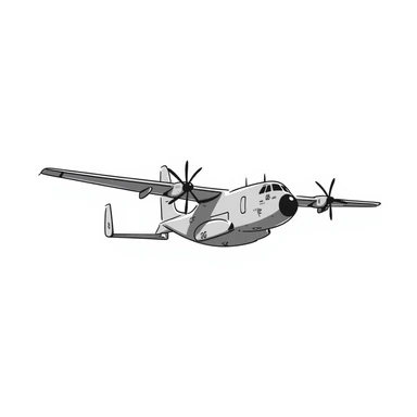 AC-130 gunship military aircraft with visible cannons and weapons flying sticker