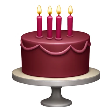 Burgundy birthday cake  sticker
