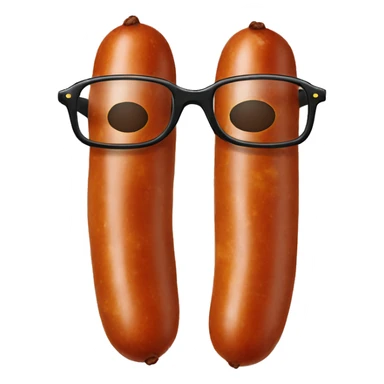 merguez with glasses sticker