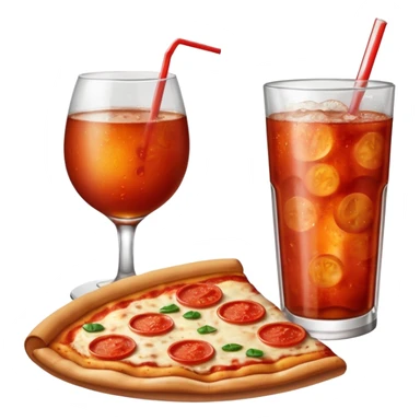 lon nước ngọt và pizza sticker