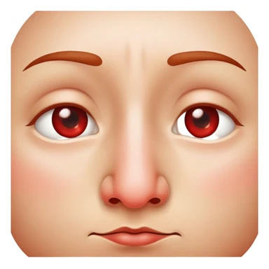 nose with redness under nostrils sticker