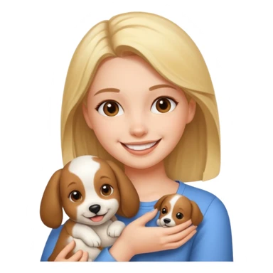 cachorrinho e sua dona  sticker