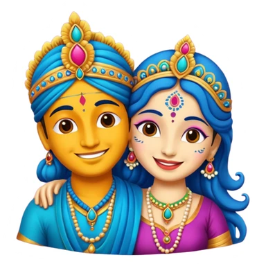 create radha krishna emoji sticker
