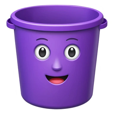 Glitter Purple and Cian rubbish bin sticker